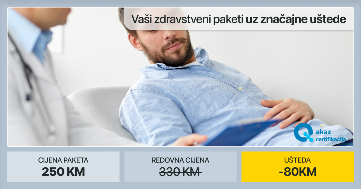 PROSTATA, MOKRAĆNI MJEHUR, MOŠNICE I TESTISI – Preventivni paket